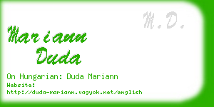 mariann duda business card